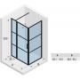 Riho Grid GB203 kabina prysznicowa 110x90 cm prostokątna czarny mat/szkło Grid G004017121 zdj.2