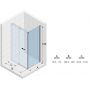 Riho Ocean O203 kabina prysznicowa 140x80 cm prostokątna prawa chrom błyszczący/szkło przezroczyste G006009120 zdj.2