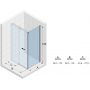 Riho Ocean O203 kabina prysznicowa 100x100 cm kwadratowa lewa chrom błyszczący/szkło przezroczyste G006016120 zdj.2