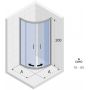 Riho Hamar 2.0 R309 kabina prysznicowa 80x80 cm półokrągła chrom błyszczący/szkło przezroczyste G007001120 zdj.2