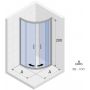 Riho Hamar 2.0 R309 kabina prysznicowa 100x100 cm półokrągła chrom błyszczący/szkło przezroczyste G007003120 zdj.2