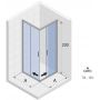 Riho Hamar 2.0 R207 kabina prysznicowa 80x80 cm kwadratowa chrom błyszczący/szkło przezroczyste G007004120 zdj.2