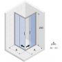 Riho Hamar 2.0 kabina prysznicowa 90x90 cm kwadratowa chrom błyszczący/szkło przezroczyste G007005120 zdj.2