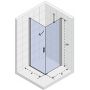 Riho Novik Z201 kabina prysznicowa 90x80 cm prostokątna chrom/szkło przezroczyste GZ5080090 zdj.2