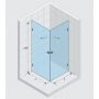 Riho Scandic Lift kabina prysznicowa 100x90 cm M209 GX1206200 zdj.2