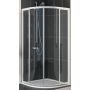 SanSwiss ECO-Line kabina prysznicowa 90 cm półokrągła srebrny mat/szkło przezroczyste ECOR550900107 zdj.1