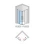 SanSwiss Pur Light S drzwi prysznicowe 80 cm częściowe 1/2 narożne prawe chrom/szkło przezroczyste PLSE2D0805007 zdj.2
