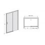 Sanplast Free Zone drzwi prysznicowe 120 cm wnękowe prawe D2P/FREEZONE-120-S sbW0 srebrny błyszczący/szkło przezroczyste 600-271-3160-38-401 zdj.2
