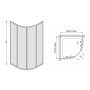 Sanplast Classic kabina prysznicowa 80x80 cm półokrągła narożna typ KP-c biP 600-013-0622-10-520 zdj.2