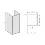Sanplast Classic kabina prysznicowa 80x80 cm kwadratowa przyścienna typ KT/DJ-c biP 600-013-1021-10-520 zdj.2