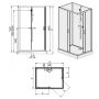 Sanplast Basic Complete KCKN/Basic-S+Bza kabina prysznicowa 120x80 cm prostokątna z brodzikiem i zestawem prysznicowym biały/szkło przezroczyste 602-460-0140-01-4B0 zdj.2