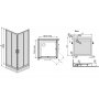 Sanplast TX kabina prysznicowa 80 cm kwadratowa z brodzikiem typ KN/TX5+Bza biewCR 602-270-0221-01-370 zdj.2