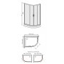 Sanplast TX kabina prysznicowa 90x120 cm asymetryczna narożna typ kpl-P-KP4/TX5b-90x120 602-271-0320-39-400 zdj.2