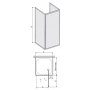 Sanplast Classic kabina prysznicowa 80 cm kwadratowa przyścienna typ KT/DJ-c 600-013-1021-01-520 zdj.2