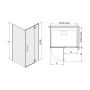 Sanplast Space Line KNDJ2P/SPACE kabina prysznicowa 80x110 cm prostokątna prawa srebrny błyszczący/szkło przezroczyste 600-100-1160-42-401 zdj.2