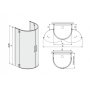 Sanplast Space Line kabina prysznicowa 90x110 cm półokrągła narożna typ KPP/SPACE-90x110 600-100-1590-42-401 zdj.2