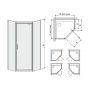 Sanplast TX PKDJ/TX5b-90 kabina prysznicowa 90 cm pięciokątna srebrny błyszczący/szkło przezroczyste 600-271-0930-38-401