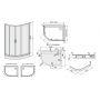 Sanplast TX kabina prysznicowa 90x120 cm asymetryczna prawa z brodzikiem typ kpl-P-KP4/TX5b-90x120 602-271-0320-38-371 zdj.2
