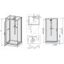 Sanplast Classic II kabina prysznicowa 90x120 cm czterościenna z brodzikiem i zestawem prysznicowym biały/szkło przezroczyste/białe 602-011-0271-01-4B1 zdj.2