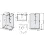 Sanplast Classic II kabina prysznicowa 80x120 cm prostokątna z brodzikiem i zestawem prysznicowym srebrny błyszczący/szkło przezroczyste/srebrne 602-011-0291-38-4S1 zdj.2