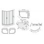 Sanplast TX kabina prysznicowa 80x120 cm asymetryczna prawa z brodzikiem typ kpl-P-KP4/TX5b-80x120 srebrny błyszczący/szkło Cora 602-271-0340-38-371 zdj.2