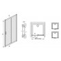 Drzwi prysznicowe przesuwne 120 cm D2/TX5-120 Sanplast TX 600-270-1120-38-400 zdj.2