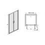 Sanplast TX drzwi prysznicowe 70 cm DD/TX5b-70 wnękowe srebrny błyszczący/sitodruk W15 600-271-1900-38-231 zdj.2