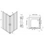 Sanplast TX kabina prysznicowa 80x80 cm kwadratowa narożna typ KN/TX4 sbW14 600-270-0020-38-220 zdj.2