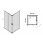 Sanplast TX kabina prysznicowa 80 cm kwadratowa narożna typ KN/TX4b-80 600-271-0020-39-400 zdj.2