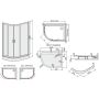 Sanplast TX kpl-P-KP4/TX5b-80x100 kabina prysznicowa 80x100 cm asymetryczna z brodzikiem prawa srebrny błyszczący/szkło przezroczyste 602-271-0300-38-401 zdj.2