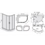 Sanplast TX kabina prysznicowa 90x120 cm asymetryczna z brodzikiem typ kpl-L-KP4/TX5 smCR 602-270-0310-39-370 zdj.2