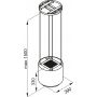 Globalo Design Arenoflow okap kuchenny 39 cm wyspowy stal ARENOFLOW_39_4_INOX zdj.2