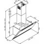 Globalo Design Zenesor okap kuchenny 60 cm ścienny czarny ZENESOR_60_2_BLACK zdj.2