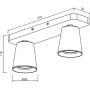 GTV Elli lampa podsufitowa 2x20 W czarna OS-ELLI-2GU10-10-DEC zdj.2