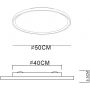 Globo Lighting Dublin plafon 1x48 W biały-szary 48802-48 zdj.2