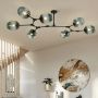 Abigali Smokey lampa podsufitowa 9x40W czarna/przydymiona MD2003-9PCS-JG zdj.3
