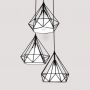 Abigali Diamond lampa wisząca 1x60W czarna/biała CHNR3-E27 zdj.3