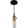 Abigali Edison lampa wisząca 1x40W czarna/mosiądz ZA-2 zdj.1