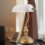 Abruzzo Bankierki lampa biurkowa 1x20 W biała-mosiądz ABR-LB-BANK-B zdj.12