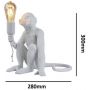 Abruzzo Monkey lampa stołowa 1x40 W biała ABR-KARD4-B zdj.2