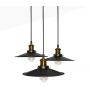 Abruzzo Retro lampa wisząca 3x20 W czarna-złota ABR-LWRT-3xE27 zdj.1