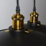 Abruzzo Retro lampa wisząca 3x20 W czarna-złota ABR-LWRT-3xE27 zdj.8