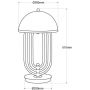 Abruzzo Bankierki lampa biurkowa 2x20 W czarna-złota ABR-MONZA zdj.2