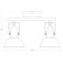 Abruzzo Retro lampa podsufitowa 2x20 W czarna ABR-RRO-C-2XE14 zdj.2