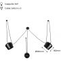 Abruzzo Spider lampa wisząca 3x30 W czarna ABR-SHIL-E27 zdj.2
