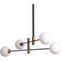 Abruzzo Milano lampa wisząca 4x20 W czarna-złota-mleczna ABR-4KLW-Z zdj.1