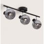 Abruzzo Nino lampa podsufitowa 3x20 W czarna-przydymiona-srebrna ABR-SLWN-3XE14 zdj.3