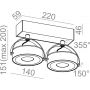 Aqform Ceres lampa podsufitowa 2x12,5W biała struktura 12524-L930-F1-00-13 zdj.2