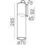 Aqform Modern Glass TP kinkiet 1x10W czarna struktura 26525-M930-D9-00-12 zdj.2