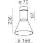 Aqform Modern Glass TP lampa podsufitowa 1x50W czarna struktura 40402-0000-U8-PH-12 zdj.2